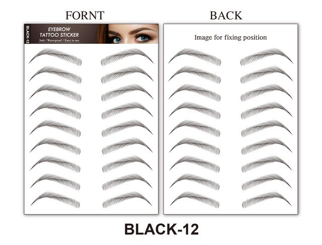 Brow Sticker 4D Hair Like Eyebrows Makeup Waterproof Eyebrow Tattoo Sticker Long Lasting Natural Fake Eyebrow Stickers Cosmetics