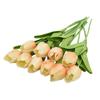 10Pcs Rustic Simulated Tulip Flower Silk Flower Artificial Tulip Flowers  Home Decoration