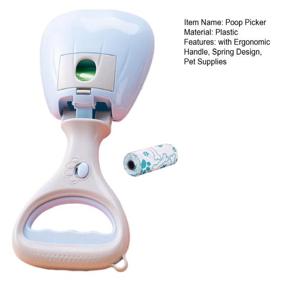 Портативная лопатка для уборки собачьих экскрементов с пакетом Эргономичная ручка Маленькая Средняя Большая Собака Кошка Подборщик экскрементов Выгул питомца Подборщик экскрементов Ловушка Зажим