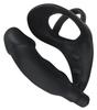 Penis Ring with Vibration and Dildo - Black Velvets