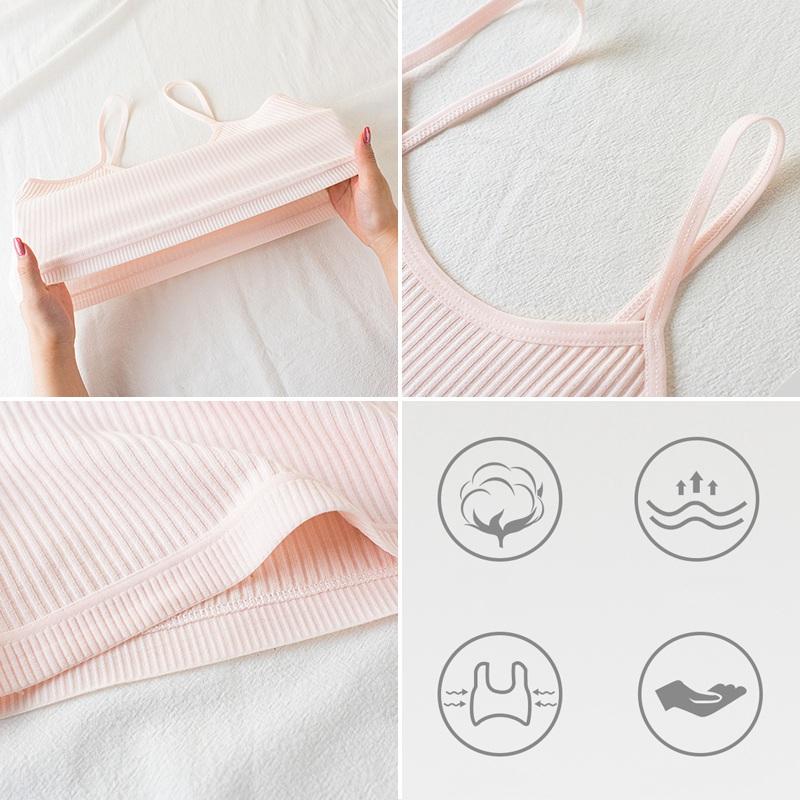 Удобный бюстгальтер для девочек, спортивный тренировочный бюстгальтер, хлопковый укороченный топ, детское нижнее белье 8-14 лет