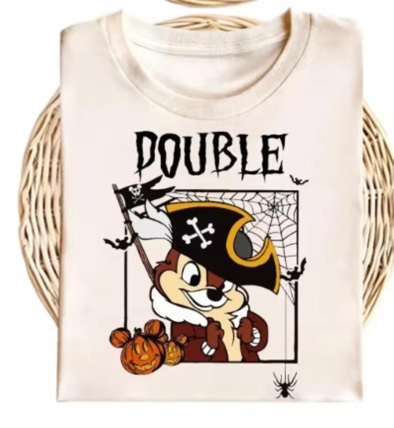 Chips and Dell Pirates Double Trouble Halloween   Birthday Party TShirt  land Trip Family Costume Shirt