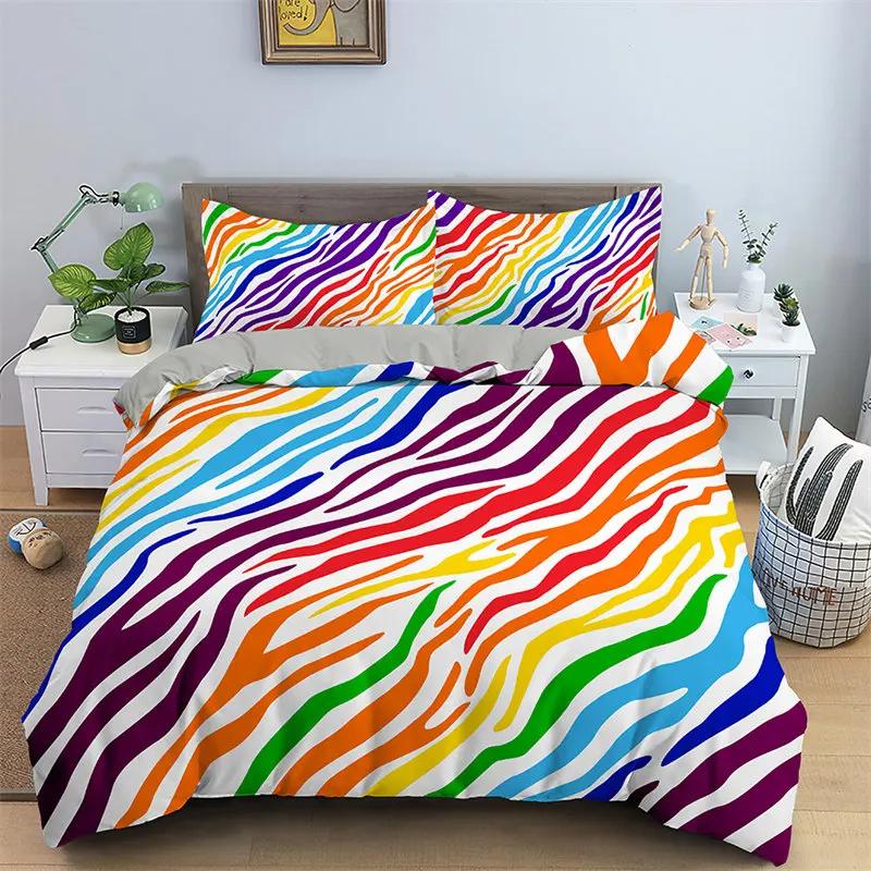 Geometric Duvet Cover Microfiber King Queen Full Twin Bedding Set For Kids Teen Adult Bedroom Decor Abstract Pattern Quilt Cover