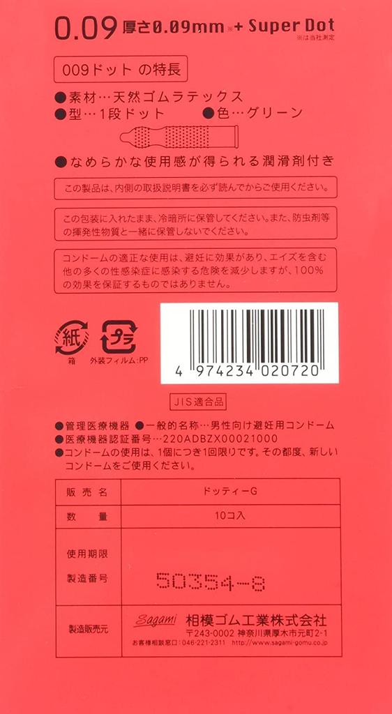 Набор из 3 презервативов Dot Box Set в комплекте с оригинальным футляром Kondom Sagami Original Thick 0.09 [Обновлено 0.09 мм]