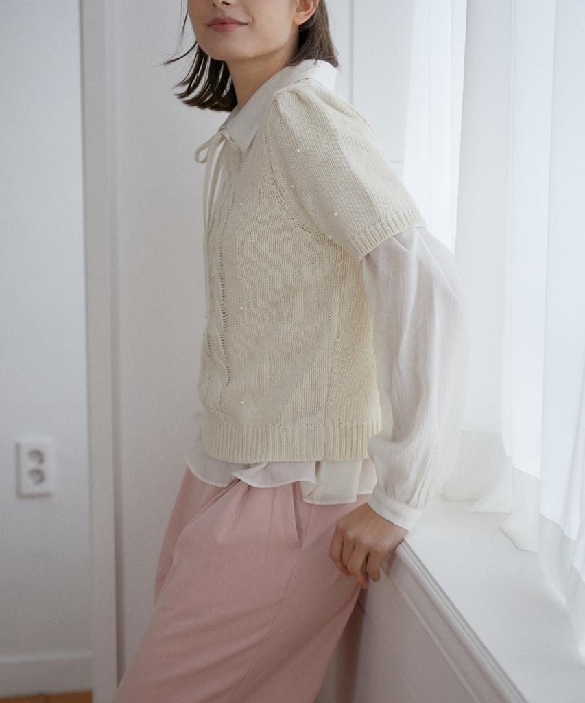 WIOE Pearl Half Knit_Ivory