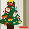 DIY Felt Christmas Tree with 21 Ornaments for Toddlers Kids Home Wall Door Hanging Christmas Craft Kit with String Lights for Xmas Party Supplies