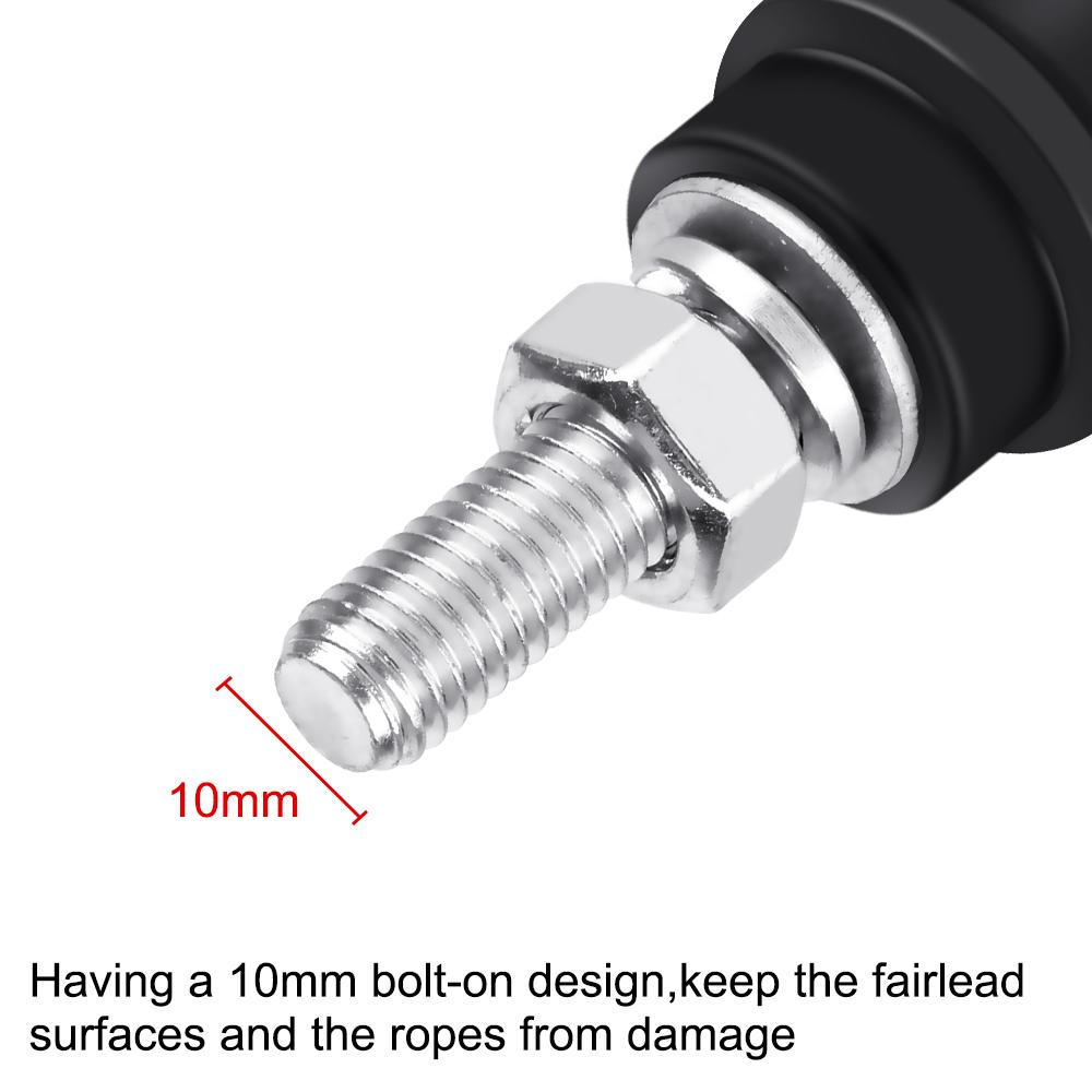 Black Car Winch Rope Hook Stand Steel For 3/8 1/2 Clevis Slip Aluminum Alloy 10" Bolt Mount Half-Linked Winch Hook