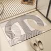 Коврик для ванной с узором из нерегулярных линий, быстросохнущий, противоскользящий, устойчивый к пятнам, придверный коврик для прихожей, аксессуары для домашнего декора