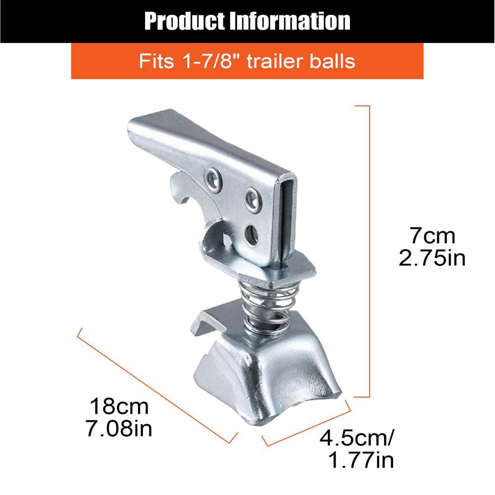Hitch Coupler 2 Inch Heavy-Duty Quick-Release Cover Replacement Safe Coupler Latch for Daily Maintenance Garage Garage