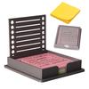 Sticky Note Holder with Stencil Sticky Note Dispenser Waterproof Compact Size Portable Self-Sticky Note Pad Organizer Storage Box