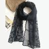 Elegant Lace Scarf for Women's Thin Summer Sunscreen Shawl Versatile Solid Color Spring and Autumn Short Scarf Hairband