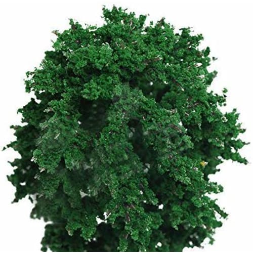 3.5cm, 30 Pieces, for Model Railroads, Trees, Forests, N Gauge, Dioramas, Structures, Railways, Architecture, and Model Landscapes, Dark Green