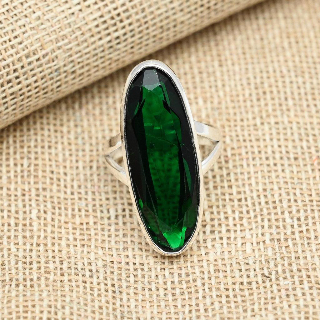 Chrome Diopside Gemstone Solid 925 Sterling Silver Handmade Jewelry Gift Ring
