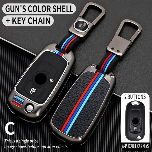 Car Key Cover for Opel Vauxhall Astra K Corsa E for Buick VERANO ENCORE GX GL6 Flip Key Case Holder Cover Accessories Keychain