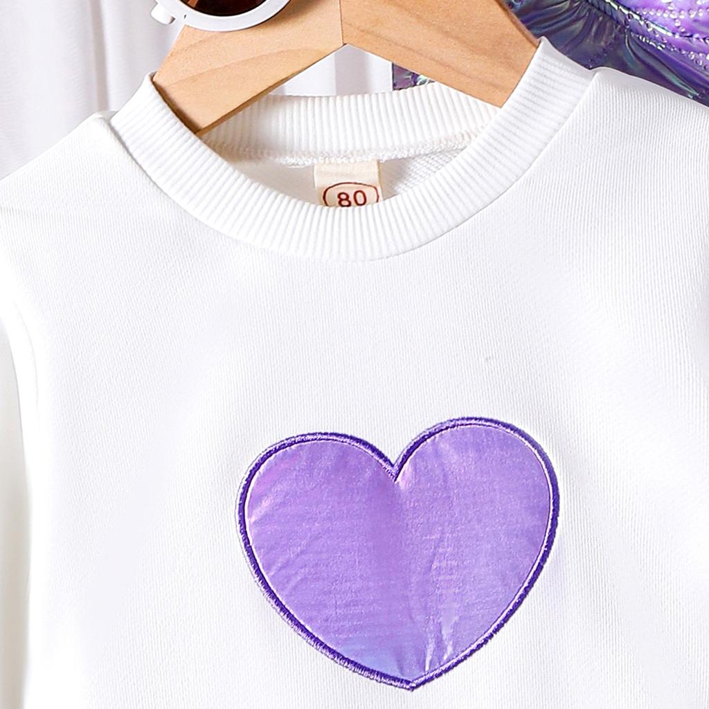 9M-3Y Girl's Clothes Suit Autumn and Winter Girl's Suit Baby Love Long-sleeved Sweater + Waistcoat Jacket + Trousers 3PCS Suit