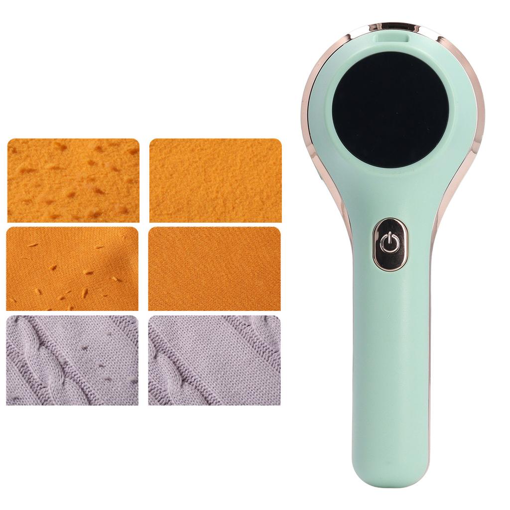 Electric Lint Remover LED Display 6 Blades 3 Speed USB Rechargeable Sweater Defuzzer for Coats Curtains