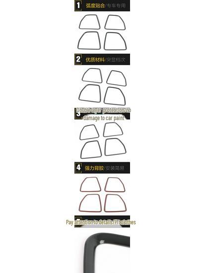 NS1 Audio Bright Ring Door Speaker Cover Frame for Car Interior Accessories