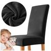 Velvet Plush Chair Cover Thick Black