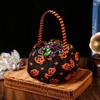 Trick or Treat Pumpkin Candy Bucket Cloth Stuffed Cotton Tote Bags Halloween Candy Bag Party