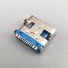 Разъем USB 3.1 Type-C Female, 16-контактный SMD-штекер, Четырехножевой Горизонтальный Терминал, Синий Пластиковый Корпус, Порт C