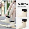 Japanese New Medium Tube Rain Shoes Women's Fashion Water Shoes Outer Wear Medium Tube Water Shoes Adult Short Rain Boots