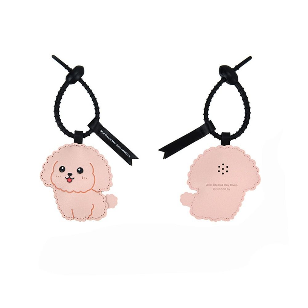 Щипок под названием Брелок для щенка Кожаные украшения для автомобиля Милый кулон в виде щенка Биби Взрослые Дети