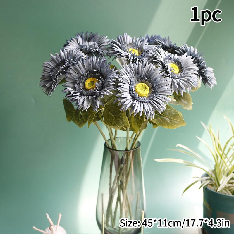 Real Touch Simulation Chrysanthemum Ultra Realistic Silk Gerbera Flower Arrangement Wedding Photography Props Artificial Flower