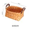 Ручная работа Деревянная плетеная корзина для хранения Кожаная бинауральная корзина для фруктов Корзины для хлеба Поднос для хранения всякой всячины Органайзер для фотосъемки