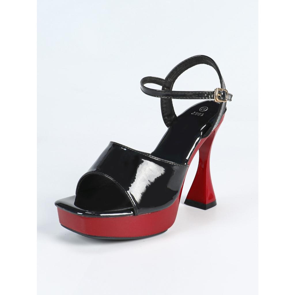 New 12CM Sexy Fashionable Transparent Nightclub Thick Heel Crystal Square Head Non-slip Rhinestone LFD-1987-Q19