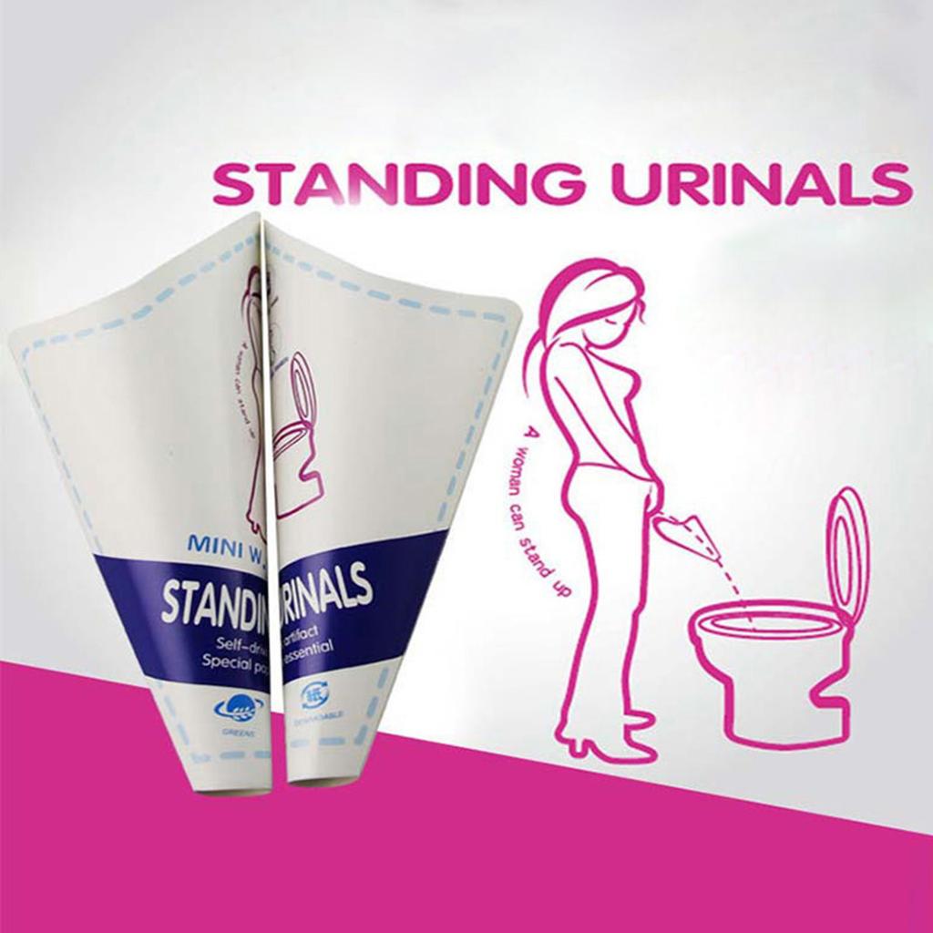 20 шт. Одноразовый женский писсуар-подставка для питья, бумажная воронка, для путешествий на открытом воздухе, кемпинга, портативный туалет для женщин