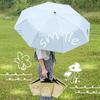 Полностью автоматический красивый кремовый зонт с медведем, складной виниловый зонтик от солнца, устойчивый к ультрафиолетовому излучению, женский дождевик и дождь, двойного назначения