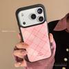 Розовый клетчатый чехол для телефона для iPhone 16, iPhone 17 и iPhone 17 Pro Max
