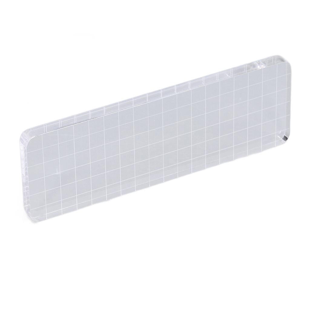 Акриловый блок 6x18 см безопасный круглый угловой дизайн прозрачные многоразовые прозрачные штампы для блокнота