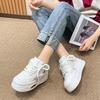Женская обувь 2025 весна и осень новая легкая модная повседневная маленькая белая обувь женская на толстой подошве-маффин обувь для скейтборда со звездами женская