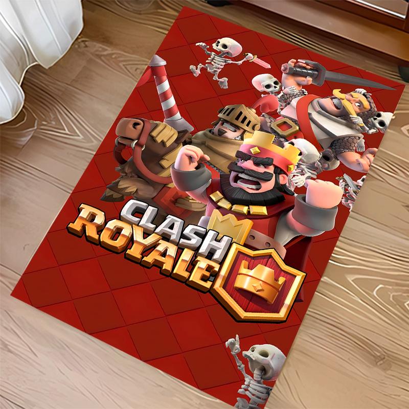1 шт. Коврик с принтом Clash Royale - Мягкий, Моющийся, Нескользящий Коврик для Помещений, для Офисных Стульев, Гостиной, Домашнего Офиса, Декоративный Коврик