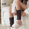 Cozy Plush Lounge Socks Thickened Thermal Knee Sleeve for Women, Winter Warm Coral Fleece Leg Warmers, Breathable Stockings Pads Skiing Cycling