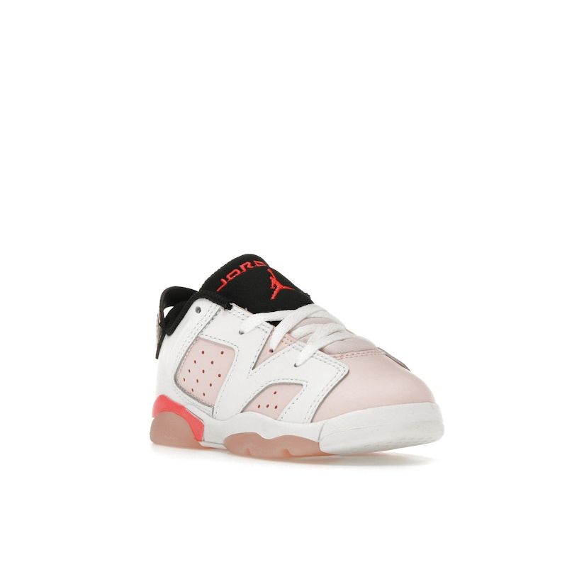 Детские кроссовки Air Jordan 6 Retro Low TD Atmosphere White Infrared-23 Black DV3529-102