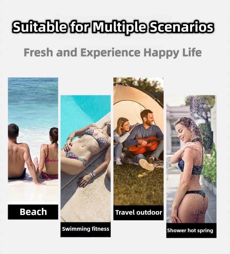 Халат с видом на море, Пляжные полотенца, Быстросохнущие банные полотенца, Микрофибровый плащ с капюшоном, Пончо для плавания и серфинга для взрослых, Наслаждайтесь летним отдыхом