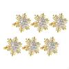 6 Pieces Snowflake Napkin Rings Christmas Set Modern Alloy Holders Buckle