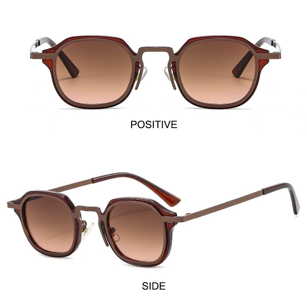 Y2K Punk Shades Metal Frame Driving Sun Glasses Fashion Small Square Sunglasses  for Women & Men