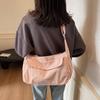 Japanese Simple Commuter Large-Capacity Messenger Bag Female Light Mailman Shoulder Bag College Student Class Bag