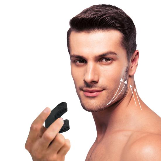 Женский тренажер для челюсти с прозрачной коробкой для хранения, пищевой силикон, эргономичный тренажер для лица для взрослых, укрепитель челюстных костей, тренажер для линии челюсти