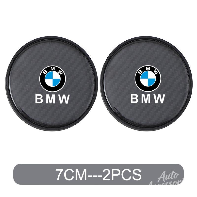 Car Water Coaster Cup PVC Non-slip Coaster Mat Carbon Fiber Accessory For BMW F30 F20 F10 F18 F22 F01 X1 X2 X3 X4 F06 F02 M3 M5 N111