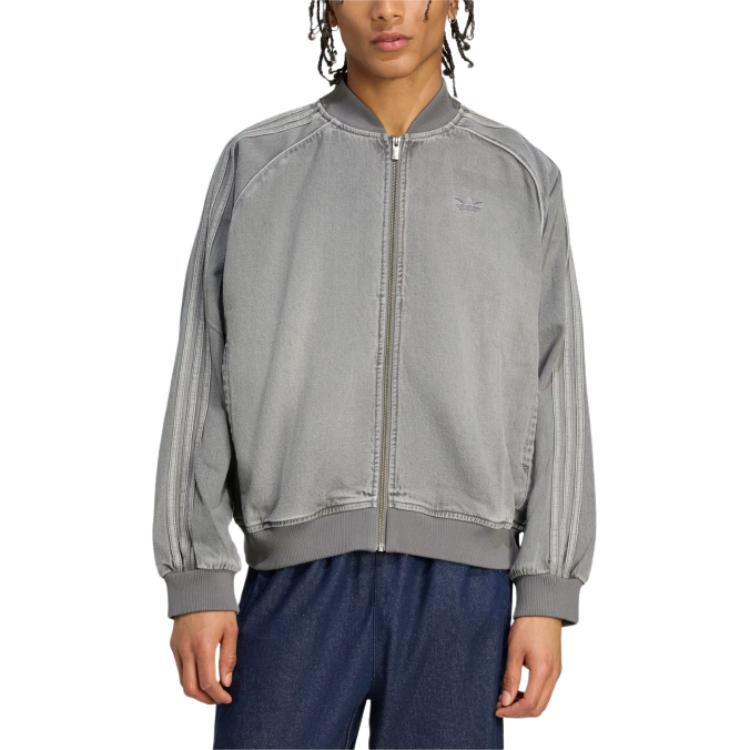 adidas Originals Adicolor Деним Черный Вареный Sst Три Полоски Свободный Модный Спортивный Жакет Мужской Жакет JW5915