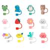 12Pcs Cute Cups Straw Accessories Silicone Straw Caps Straw Covers Toppers Reusable Straw Tips Protectors