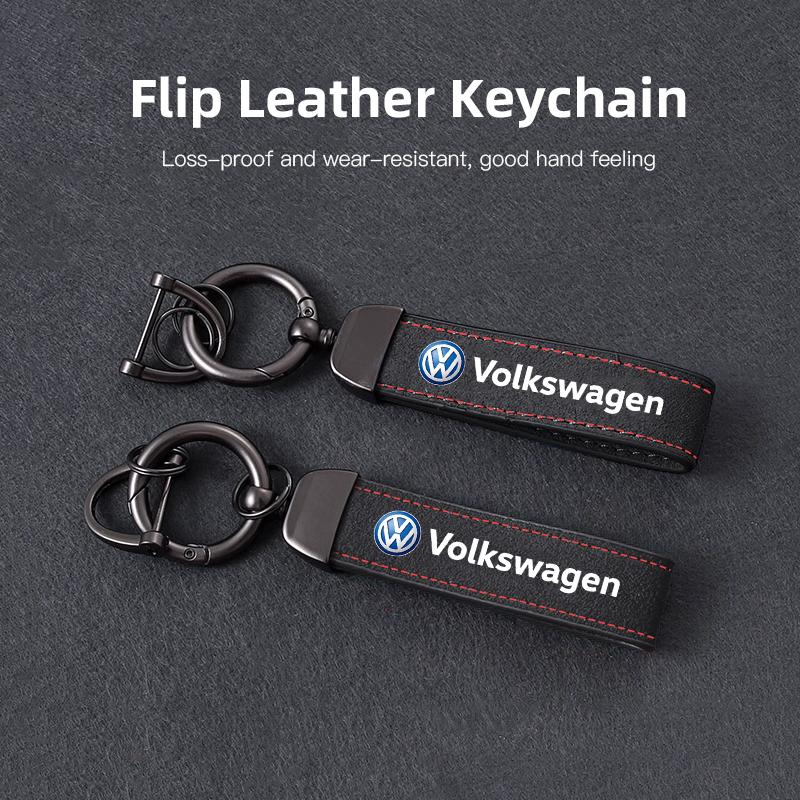 VEMZG1 Car Tire Wheel Valve Caps Cover Suede Car Key Chain Ring Keychain For VW R GTI Polo Golf Passat Tiguan Arteon Touareg ID.3 Jetta