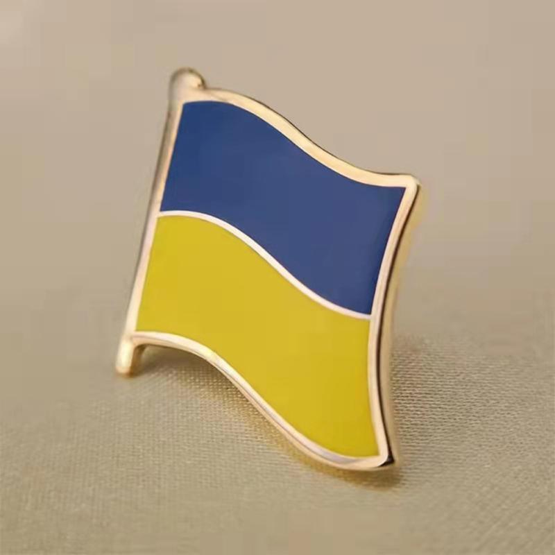 Булавки с украинским флагом из сплава, брошь с флагом, значок в память о путешествии, покажите свою поддержку Украине