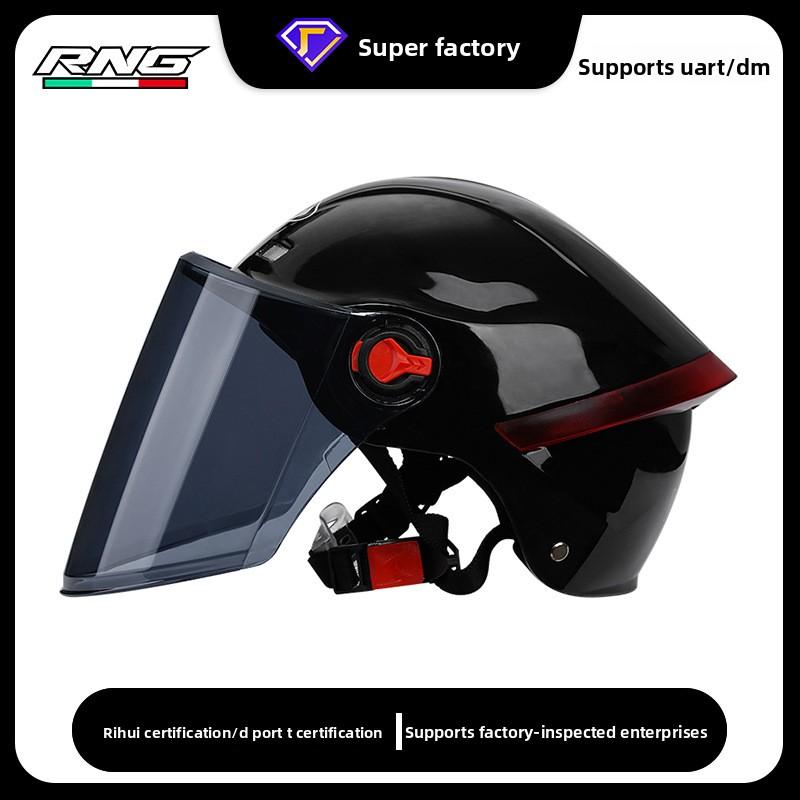 [Custom] Summer Half Helmet for Motorcycle/Electric Bike Unisex Safety with Sun-Protective Clear Visor 3C/DOT Certified
