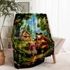 Masha and The Bear Print Blanket - Soft & Comfortable, for Bedroom, Travel, Sofa, Home Decoration - Birthday Christmas Gift for Friend