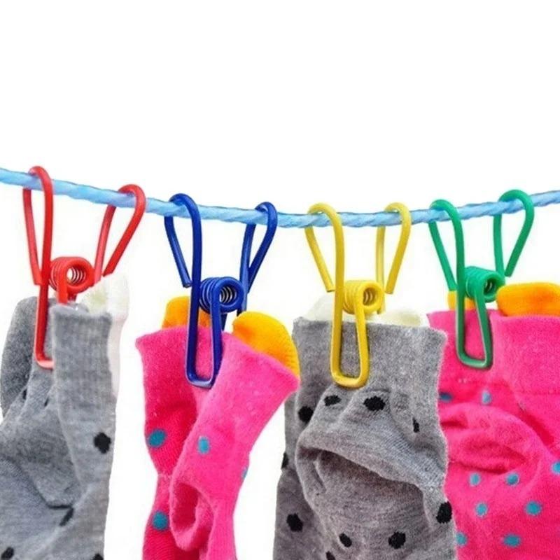 1pcs Colorful Multifunctional Clip Household Clothesline Packaging Bag Small Clip Windproof Plastic Dipping Sock Fixing Clip